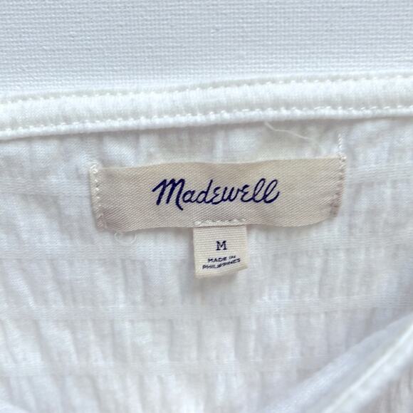 Madewell Crinkle-Knit Button Front Top Size M - Picture 3 of 8